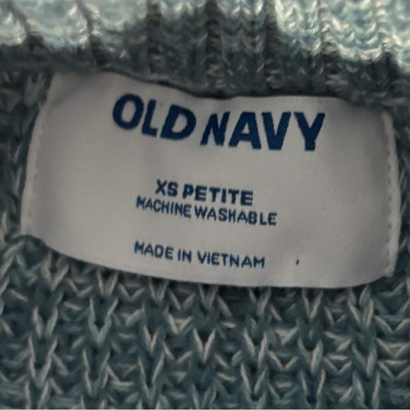 Mock Neck Blue Green Sweater Size Petite XS SKU 22 - Picture 8 of 9